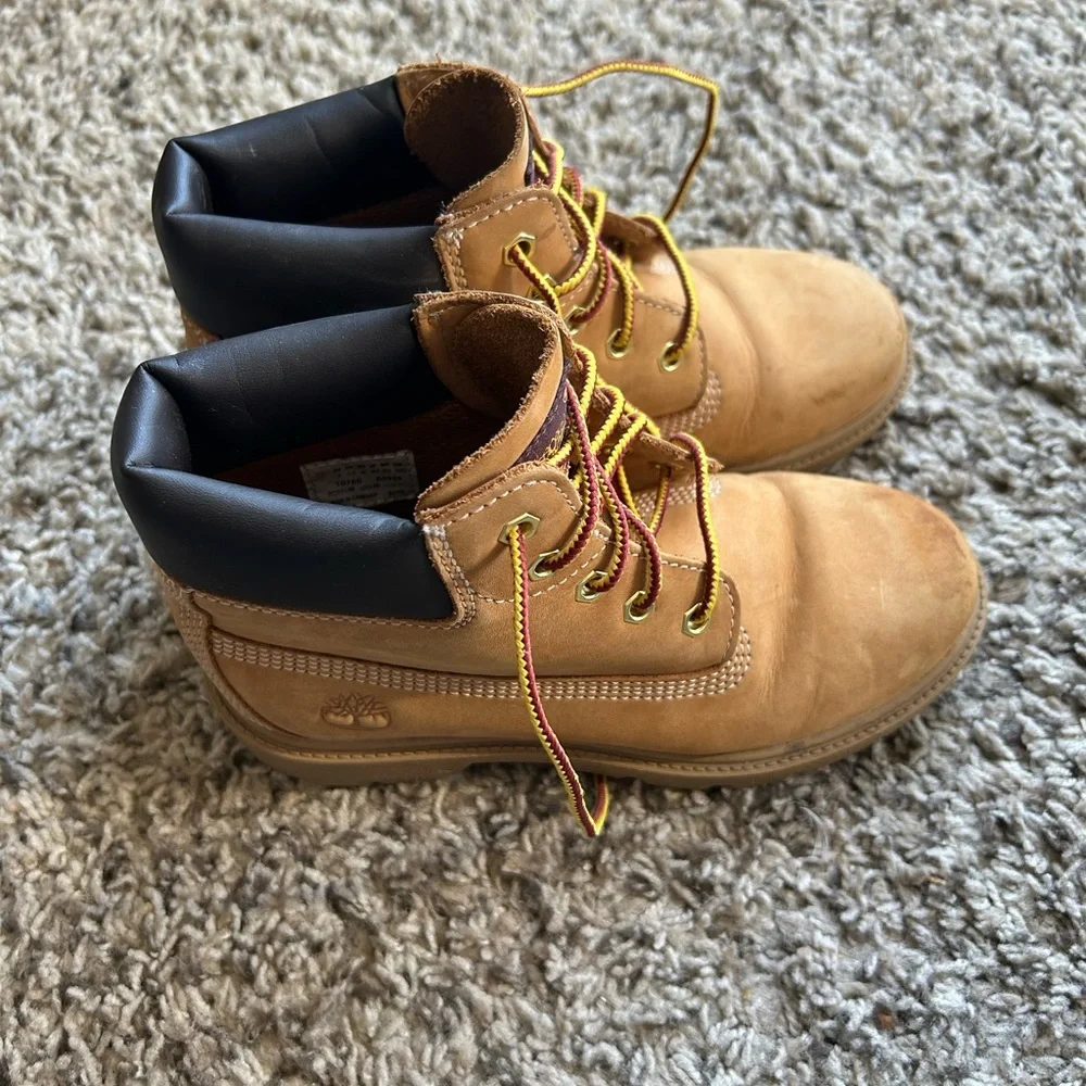 Timberland Kids Tan Leather Boots